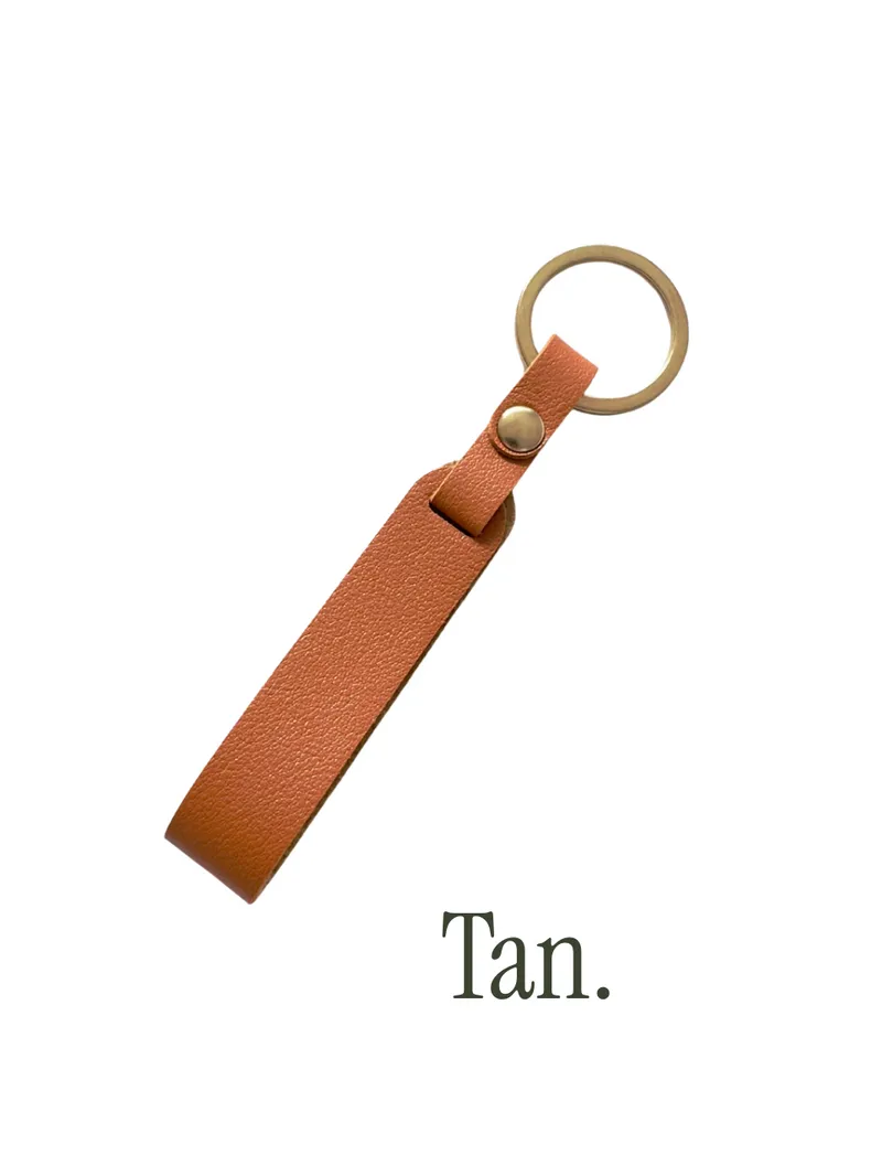 Faux Leather Keyring