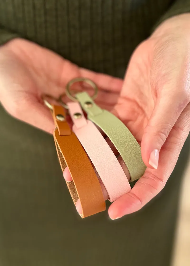 Faux Leather Key Ring