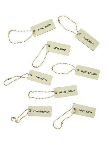 Hanging Perspex Tags | Almond - Amenities & Co.