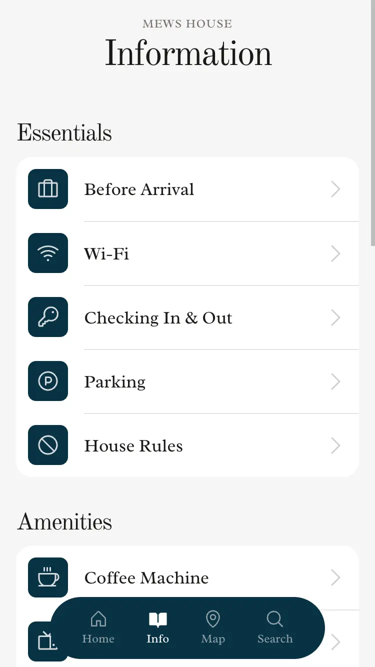 Guidebook information tab
